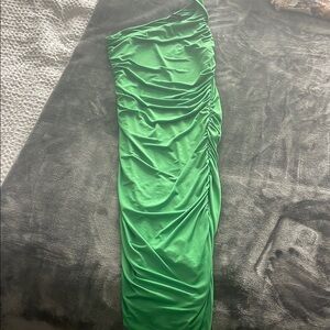 Stradivarius Green Midi Dress